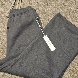 Fear of God, "Essential"  Sweat Pants for Women, Charcoal Heather, Medium, NWT